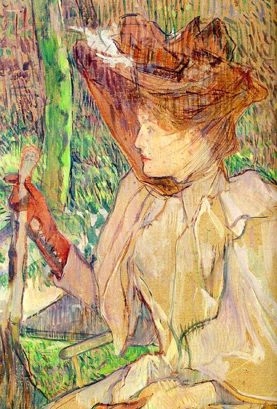  Henri  Toulouse-Lautrec Honorine Platzer (Woman with Gloves) oil painting image